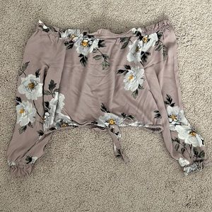 Kendall & Kylie off the shoulder purple top